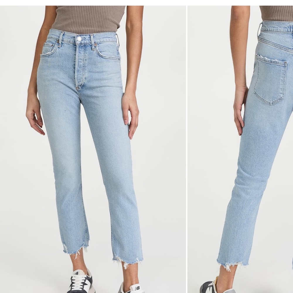 Agolde Riley high rise straight crop jeans size 23